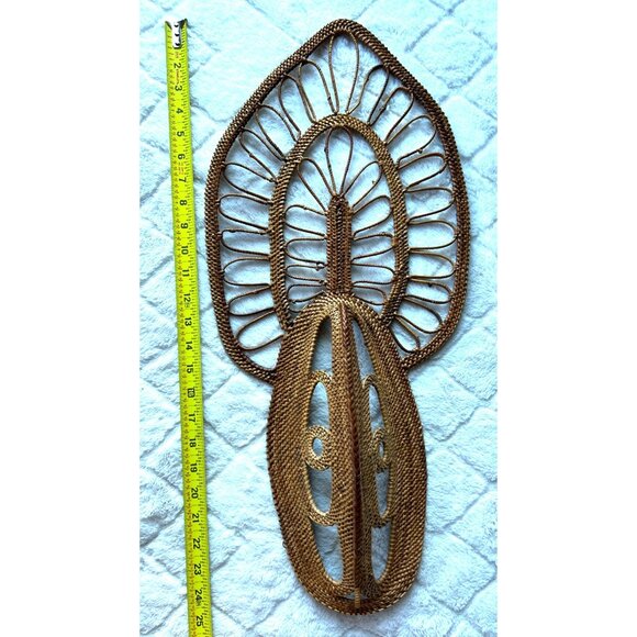 Mask from Papua New Guinea probably a vintage tourist work made from yam fiber